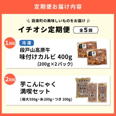 《全5回 定期便》設楽町 イチオシ定期便 お肉 サーモン お米 こんにゃく カルビ 唐揚げ 牛肉 肉