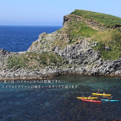【エメラルドグリーンの海を満喫!】利尻島シーカヤックツアー(60分)☆ペア体験チケット