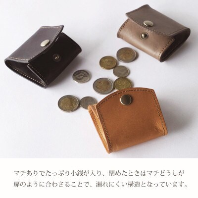 マチありコインケース グレー