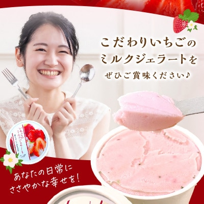 いちご農園のいちごミルクジェラート　8個セット