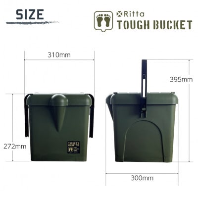 【MONOLUCK】多機能バケツ タフバケット 12L グレー