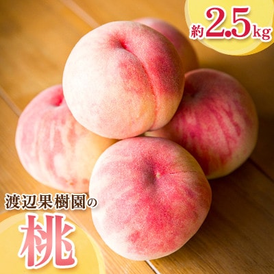 渡辺果樹園の桃　約2.5kg(段ボール箱入り)