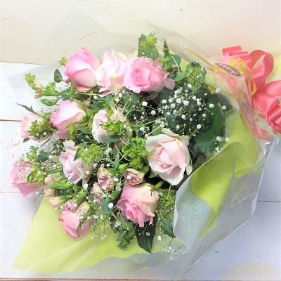 産地直送の薔薇【バラの花束　ワンサイド　小】ギフト・贈り物に　ばらの生花