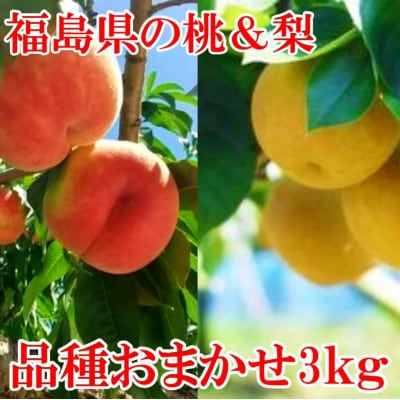 阿部農縁　福島県の桃と和梨　品種おまかせモモなしセット3kg　ギフト・贈答用　農家直送のももナシ