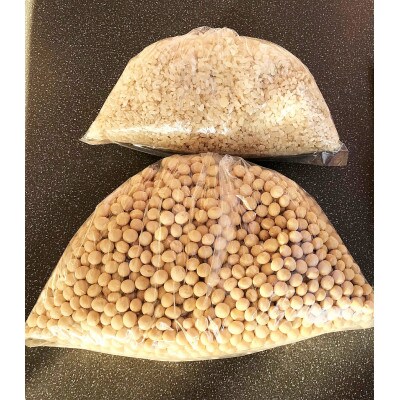おうちでお味噌作りませんか?こうじ味噌手作りキット4kg用　天然塩&国産大豆&米麹使用