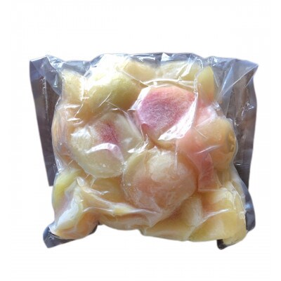 冷凍桃(福島県須賀川市産)1kg×5パック　完熟桃の皮をむき、カットしただけ!