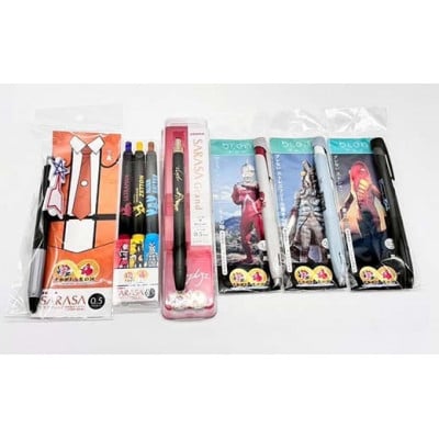 須賀川市オリジナル ウルトラマンペン ZEBRA サラサ・ブレン 8本コンプリートセット