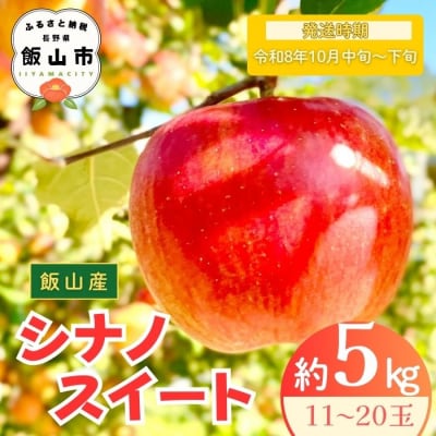 【先行予約丨2026年10月中旬より順次発送】シナノスイート【約5kg (11〜20玉)】