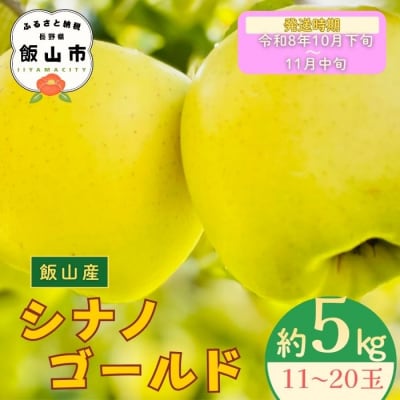 【先行予約丨2026年10月下旬より順次発送】シナノゴールド【約5kg (11〜20玉)】