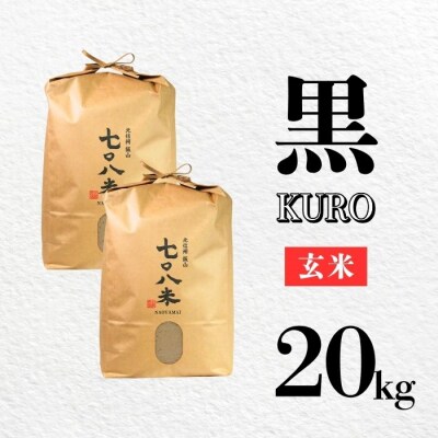<令和7年産>極上のコシヒカリ「708米(なおやまい)【黒】」玄米20kg(10kg×2袋) 