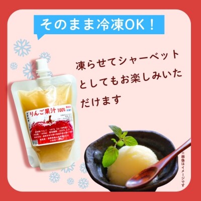 【冷凍OK】無添加 果汁100% りんごジュース  150ml 20袋 パウチタイプ
