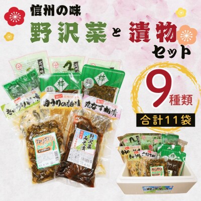 信州の味　野沢菜と漬物セット(9種類11袋)