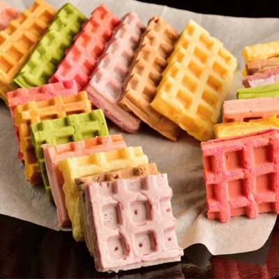 【冷凍】 わんちゃんが食べられる「虹色ワッフル」10個セット