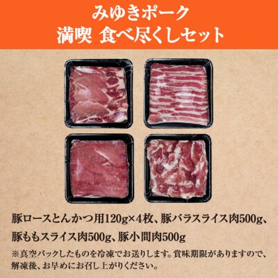 【冷凍配送】満喫!食べ尽くしセット【みゆきポーク】