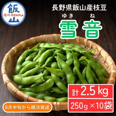 【先行予約】枝豆「雪音(ゆきね)」2.5kg (250gx10袋)《2026年8月下旬より発送予定》