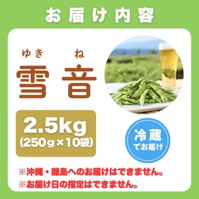 【先行予約】枝豆「雪音(ゆきね)」2.5kg (250gx10袋)《2026年8月下旬より発送予定》