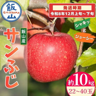 【先行予約丨2026年12月上旬より順次発送】サンふじ【約10kg(22～40玉)】