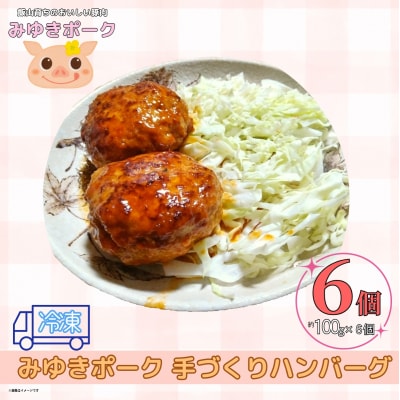 【冷凍配送】みゆきポーク手作りハンバーグ(6個入り)