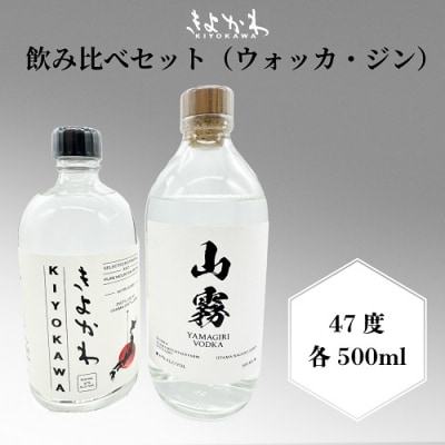 ＼きよかわ ジン・山霧ウォッカ飲み比べセット/ 各500ml 合計2本
