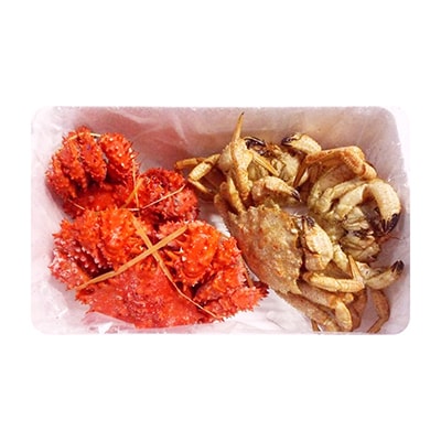 <12/21まで年内配送>★花咲ガニとクリガニセット5~6尾(計1.5kg前後) A-57015