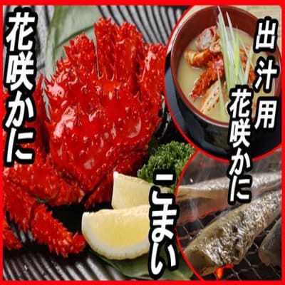 ＜12/21まで年内配送＞★花咲かに・一夜干しこまい詰め合わせ A-30015