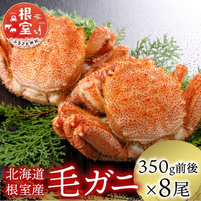 ＜12/21まで年内配送＞★毛がに350g前後×8尾 D-21005