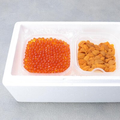 ＜12/17まで年内配送＞蒸しウニ80g、鮭イクラ80gセット A-24013