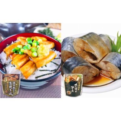 ＜12/14まで年内配送＞あなご蒲焼き風&さばの旨煮セット A-09103
