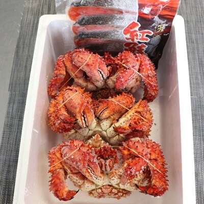 ＜12/21まで年内配送＞花咲かに3尾・甘塩紅鮭5切×2Pセット B-36011