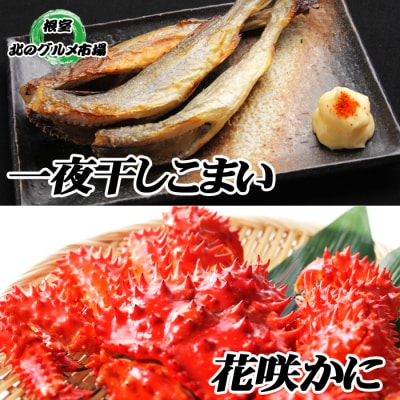 ＜12/21まで年内配送＞★花咲かに・一夜干しこまいセット A-76007