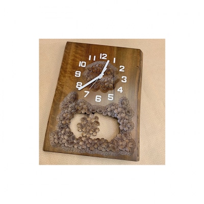 自然木振子時計(軽井沢彫・長野県伝統的工芸品) [54130171]
