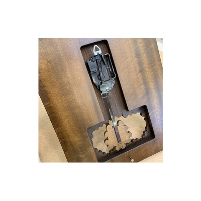 自然木振子時計(軽井沢彫・長野県伝統的工芸品) [54130171]