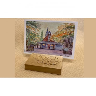 カード立て(軽井沢彫・長野県伝統的工芸品) [54130172]