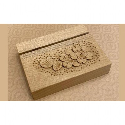 カード立て(軽井沢彫・長野県伝統的工芸品) [54130172]