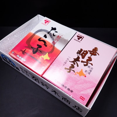 ＜12/10まで年内配送＞甘口たら子・辛子明太子 各1kg(化粧箱入) B-28107