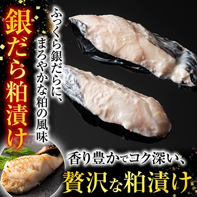 ＜12/10まで年内配送＞銀だら粕漬け4切×1P、銀だら西京漬け4切×1P G-11003