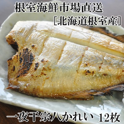 ＜12/10まで年内配送＞根室海鮮市場＜直送＞★一夜干し宗八かれい12枚 G-28006