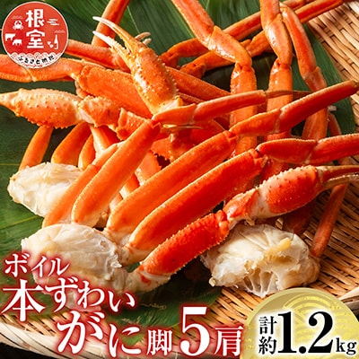 ＜12/10まで年内配送＞ボイル本ずわいがに脚5肩(計約1.2kg) A-11246