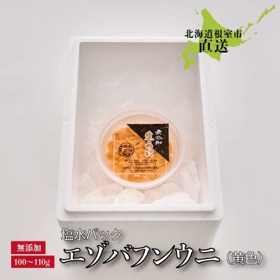 ＜12/17まで年内配送＞エゾバフンウニ(黄色)塩水パック100～110g×1パック C-22001