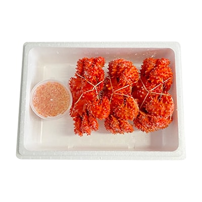 ＜12/21まで年内配送＞花咲かに300g～450g前後×3尾・いくら100g×1P B-70012