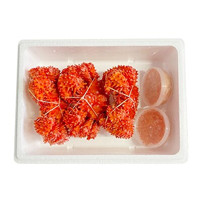 ＜12/21まで年内配送＞花咲かに300g～450g前後×3尾・いくら100g×2P C-70023