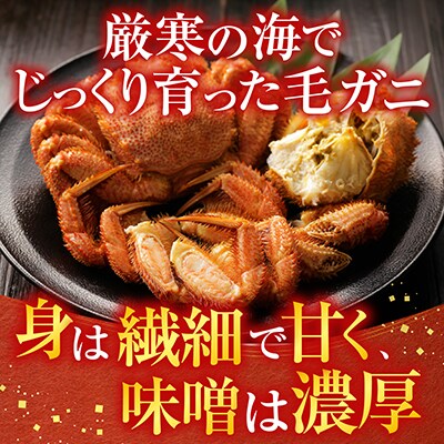 ＜12/21まで年内配送＞毛かに400g前後～550g前後×6尾 E-70007