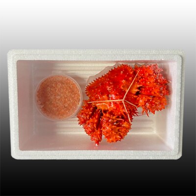 ＜12/21まで年内配送＞花咲かに1尾・いくら醤油漬け100g×1P A-76012