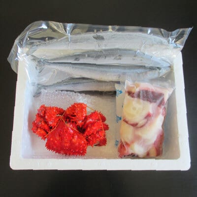 ＜12/21まで年内配送＞★花咲かに・たこ・さんまセット A-19012