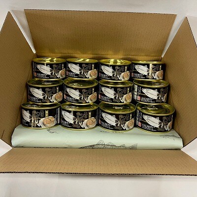 ＜12/21まで年内配送＞鮭(からふとます)水煮180g×12缶 C-78024
