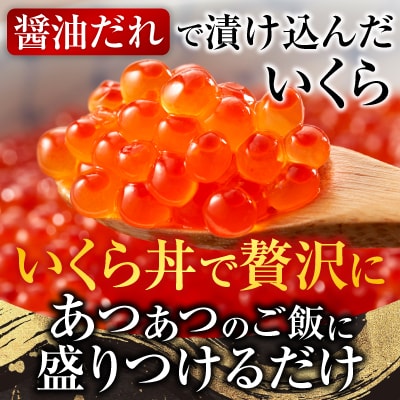＜12/10まで年内配送＞いくら醤油漬け(鮭卵)70g×6P、刺身用ほたて200g B-14039