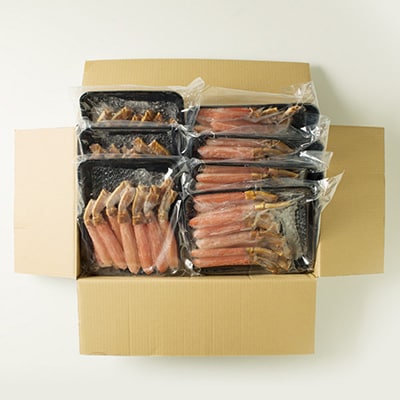 ＜12/10まで年内配送＞生本ずわいがに棒肉ポーション3.5kg(500g×7P) E-11001