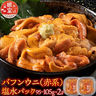 ＜12/17まで年内配送＞バフンウニ(赤系)塩水P95～105g×2P B-74002