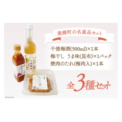 南高梅使用! 梅酒 & 梅干し 焼肉のたれ セット 農林産物直売所 美郷ノ蔵 [31ab0083]
