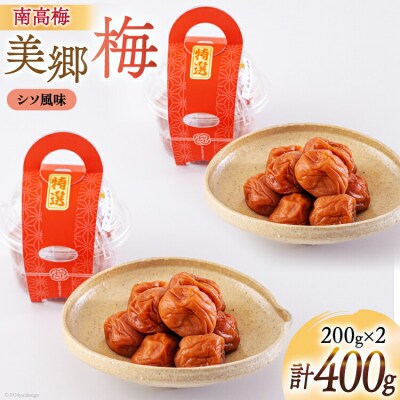 南高梅 梅干し 美郷梅 シソ風味 200g×2 3Lサイズ 塩分控えめ A級品 [31ab0110]
